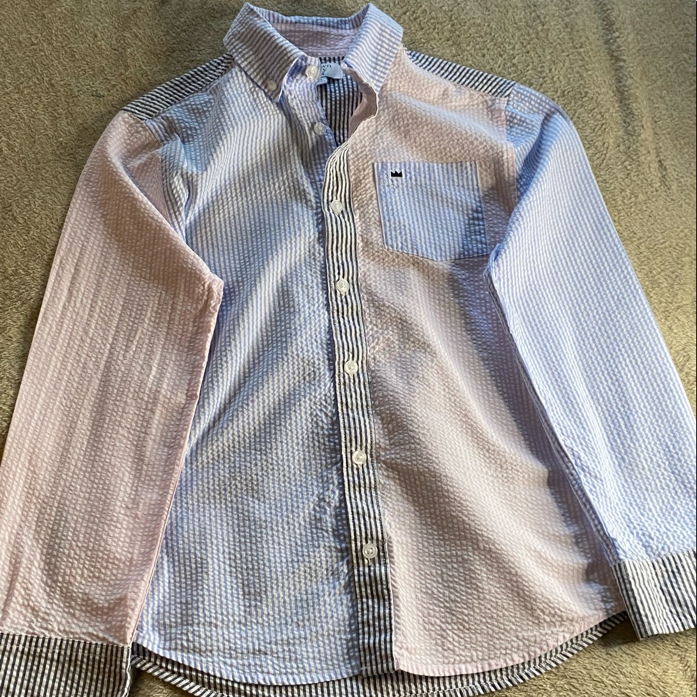 Boys seersucker button down